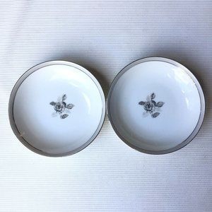 Vintage Fred Roberts Smokey Rose Small Dessert Bowls Japan San Francisco 2 Set